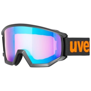 Uvex, Uvex athletic CV Skibrille - black mat mirror blue colorvision orange, UVEX Athletic CV Goggles schwarz/blau 2021 Ski & Snowboardbrille