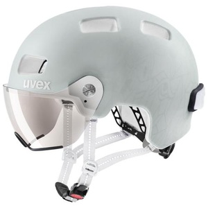 Uvex, UVEX Rush Visor Helm grau 2022 55-58cm Trekking & City Helme, Uvex Rush visor Velohelm hellgrau