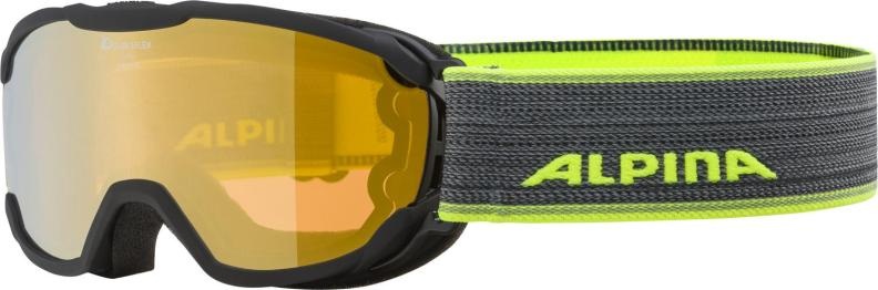 Alpina, Alpina Skibrille PHEOS Jr. HM - Black-neon Mirror Gold, Alpina Pheos JR QLite Skibrille / Snowboardbrille rauch