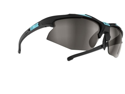Bliz, Bliz Hybrid Small Face Sportbrille - Matt Black / Turquoise - Smoke w Silver Mirror - Cat 3 + Cle, 
