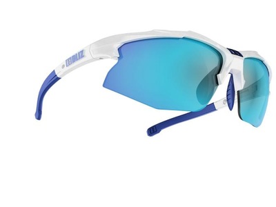 Bliz, Bliz Hybrid Sportbrille - White - Smoke w Blue Multi - Cat 3 + Clear + Orange, Bliz Hybrid Sportbrille