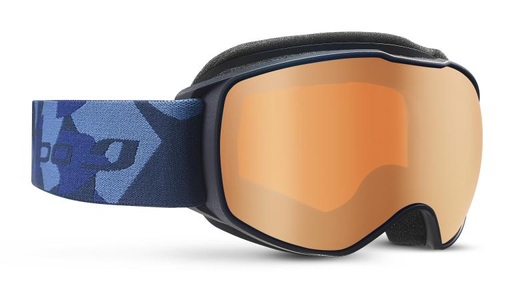 Julbo, Julbo Echo Brille blue/camo 2019 Ski & Snowboardbrille, Julbo Skibrille Echo - blau, orange, flash silber