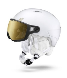 Julbo, Globe Skihelm, Julbo Skihelm Globe - weiss, reactiv 2-4, flash gold (Grösse: M (54-58 cm))