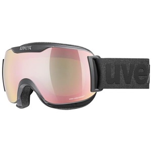 Uvex, Uvex Downhill 2000 SCV Schneesportbrille, Uvex Skibrille Downhill 2000 Small CV - Black Mat, SL/ Mirror Rose - Colorvision Green