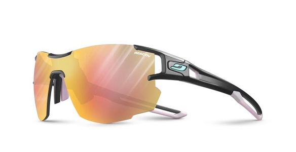 Julbo, Julbo Sportbrille Aerolite - Blau, Orange, Julbo Aerolite - Reactiv Performance 1-3 - Sonnenbrille - Damen Mat Translucide Black / Pink Pastel One Size