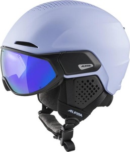 Alpina, Alpina Alto Q-Lite Visier Skihelm - Lilac Black Matt, ALPINA Skihelm Alto Q-Lite lila | 51-55CM