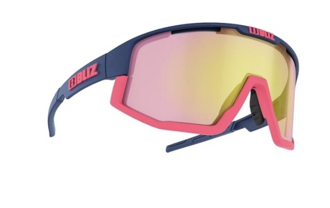 Bliz, Bliz Sportbrille Fusion WM - Matt Dark Blue Jawbone Peach, Brown with Gold Rose Multi, 