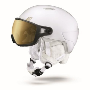 Julbo, Globe Skihelm, Julbo Skihelm Globe - weiss, reactiv 2-4, flash gold (Grösse: M (54-58 cm))