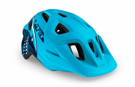 Met, Met Velohelm Eldar - Blue Shark, Matt, Met Velohelm Kinder Eldar - Blue Shark, Matt (Grösse : One Size (52-57 cm))