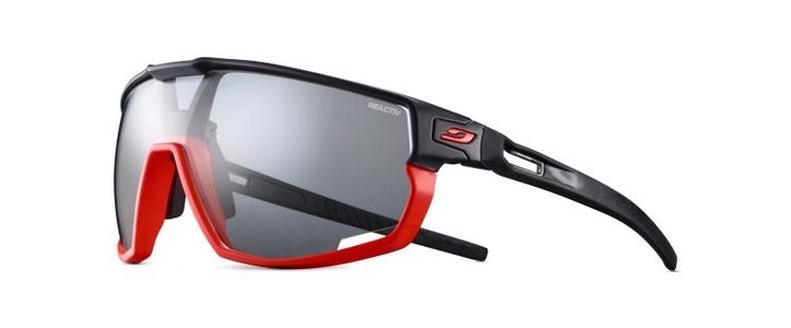 Julbo, Julbo Rush Reactiv Performance 0/3 Sportbrille (Schwarz), Julbo Rush - Reactiv 0-3 - Sonnenbrille Black / Orange Fluo One Size
