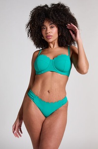 Hunkemöller, Hunkemöller Bikini Slip Rio Scallop Grün
