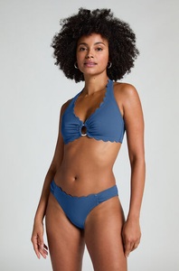 Hunkemöller, Hunkemöller - Bikini Oberteil mit Bügel, für Damen, Blau, Größe XL