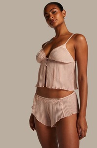 Hunkemöller, Hunkemöller Cami-Set Chiffon Plissee Rose, Hunkemöller Cami-Set Chiffon Plissee Rose