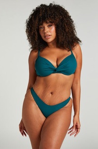 Hunkemöller, Hunkemöller Bikini Slip mit hohem Beinausschnitt Eclipse grün