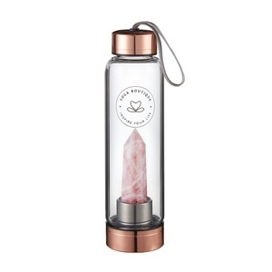 Yoga Boutique, YOGA BOUTIQUE Get energized, get happy! Crystal Water Bottle Rosenquarz rosegold, YOGA BOUTIQUE Get energized, get happy! Crystal Water Bottle Rosenquarz rosegold
