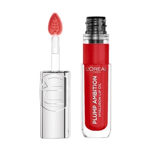 L´Oréal Paris, L'Oreal Cosmetics - Plump Ambition Hyaluron Lip Oil 380 Rouge In Love, L'Oreal Cosmetics - Plump Ambition Hyaluron Lip Oil 380 Rouge In Love