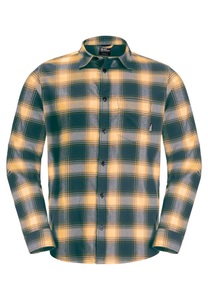Jack Wolfskin, Jack Wolfskin Flanellhemd Herren Wanderweg Shirt Men S teal teal, Jack Wolfskin Flanellhemd »WANDERWEG SHIRT M«