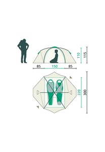 Jack Wolfskin, Kuppelzelt REAL DOME LITE II, Kuppelzelt REAL DOME LITE II