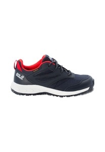 Jack Wolfskin, Jack Wolfskin Wasserdichter multifunktionaler Wanderschuh Kinder Woodland Texapore Low Kids 40 blau night blue / red, Jack Wolfskin Wanderschuh »WOODLAND TEXAPORE LOW K«