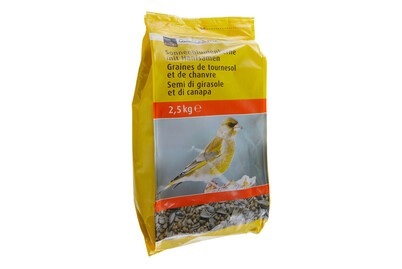 Qualité&Prix, Coop Sonnenblumenkerne+Hanfsamen 2,5kg, Sonnenblumenkerne & Hanfsamen