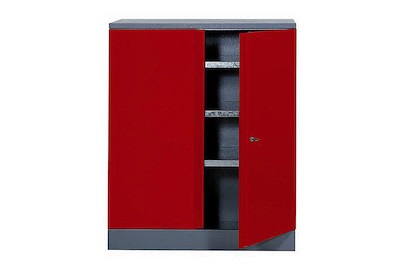 Küpper, Schrank rot 3 Einlegeböden, Küpper Schrank Rot | 91 × 110 × 45 cm