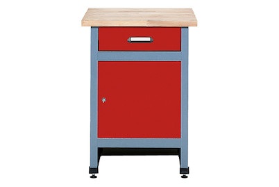 Küpper, Beistelltisch rot mit 1 Schublade, Küpper Beistelltisch mit Schublade Rot | 60 × 60 × 84 cm