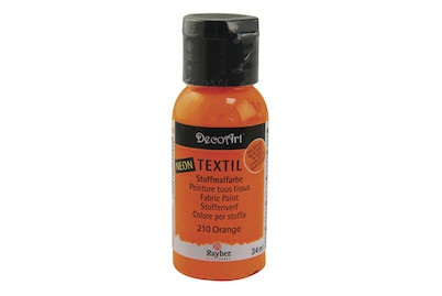 Rayher, Neon-Stoffmalfarbeorange, 34 ml, 