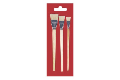 Rayher, Borstenpinsel-Set3Größen auf Karte, Rayher Borstenpinsel-Set | 3 Stück