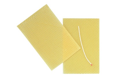 Rayher, Bienenwachswabe, 1 Platte mit Docht, 13x, Rayher Bienenwachswabe 100 % | 13 × 40 cm