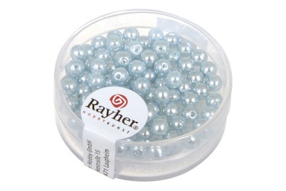 Rayher, Renaissance Glaswachsperlen,4mmø,hellbla, Rayher Renaissance Glaswachsperlen | 4 mm | 85 Stück