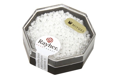Rayher, Premium-Rocailles,2,2mm ø,alabasterweiß,, 