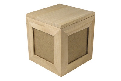 Rayher, Holz-Fotowürfel,12x12x12 cm,Fotoausschni, Rayher Holz-Fotowürfel FSC Mix Credit | 12 × 12 × 12.9 cm