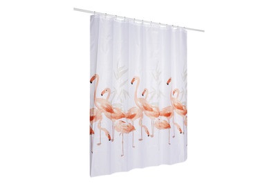 Spirella, SPIRELLA Duschvorhang FLAMINGO, Spirella Duschvorhang Flamingo 180x200cm Rosa