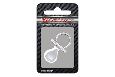 3D Car Sticker, 3D Car Sticker Nuggi, 3D Car Sticker Nuggi Chrom