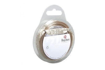Rayher, Satinband mit Sternen klassikrot, 