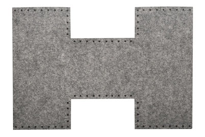 Rayher, Filz Korb, steingrau, 12x12x13cm, plano,, 