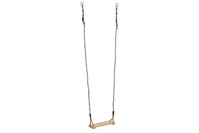 Weitere, Holzschaukel 40x16cm, Holzschaukel mit Seil | 40 × 16 × 250 cm