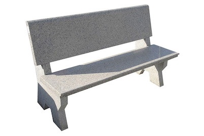NoName, Granitbank mit Lehne Ascona, Nouvel Granitbank mit Lehne Ascona | 92 × 38 × 130 cm