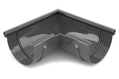 Proself, Äussere Kante System 100 grau, Proself PVC-Dachrinne Anthrazit | ? 10 cm