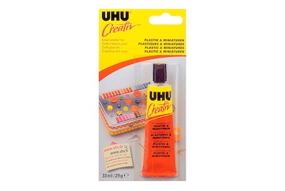 UHU, Uhu Créativ Kleber Plastik/Miniat. 33ML, UHU Creativ Kreativkleber für Plastik und Miniaturen | 29 g