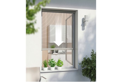 Windhager, WINDHAGER Fliegengitter Rollo PLUS FENSTER, Windhager Insektenschutz Rollo Fenster Aluminium | 1.3 × 1.6 m