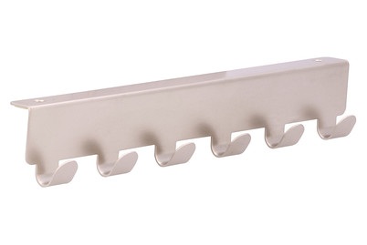 Siro, Türgarderobe, matt vernickelt, Siro Türgarderobe mit 6 Haken Metall Nickel Matt | 24 cm