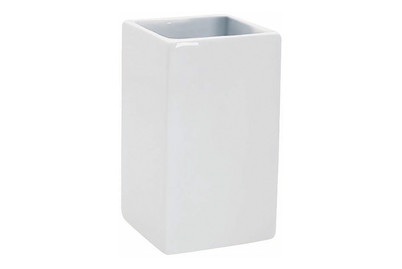 #DoYourSports, SPIRELLA Zahnputzbecher »QUADRO«, schlichte Optik, Spirella Zahnbecher Quadro Weiss | 10.5 × 6.5 × 6.5 cm