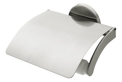 Qualité&Prix, Coop BASILEA WC-Papierhalter mit Deckel, Qualité & Prix WC-Papierhalter mit Deckel Metall Verchromt