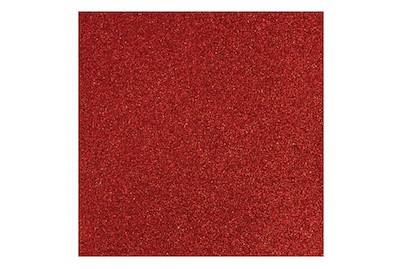 Rayher, Scrapbooking-Papier: Glitter, Rayher Scrapbooking-Papier Glitter Kardinalrot | 30.5 × 30.5 cm | 200 g/m²