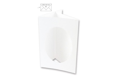 Rayher, Passepartout-Karte B6 oval 354x168 mm 220 g/m2, 