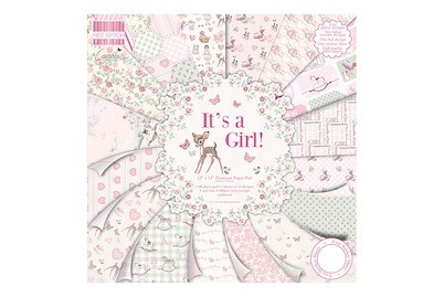 Rayher, Scrap-Block It's a Girl 30.5x30.5 cm, 