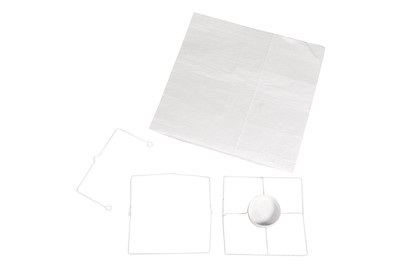 Rayher, Laterne aus Papier mit Metallgestell 12x12x20 cm, 