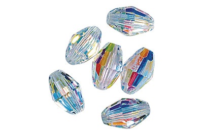 Rayher, Swarovski Kristall-Olive, Rayher Swarovski Kristall-Olive | 7.5 × 5 mm | 8 Stück