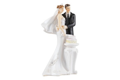 GLOREX, GLOREX Hochzeitspaar, Glorex Hochzeitspaar Kunstharz | 14 cm